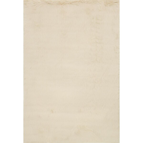 Loloi 1 ft. to 6 in. x 1 ft. to 6 in. Danso Shag Machine Made Shag Rug, Bone DANSDA-04BO00160S - main